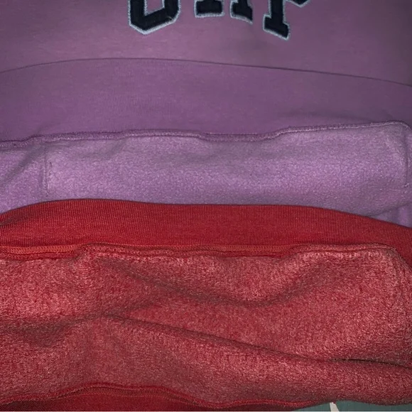 Women’s Junior M VICTORIA SECRET PINK GAP Vintage Pullover Hoodies Red Lavender - Picture 10 of 15